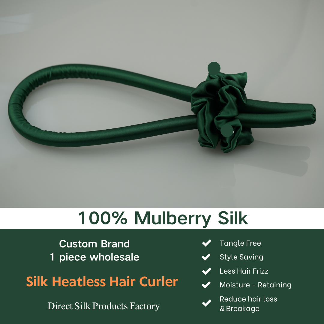 Dark Green Heatless Silk Hair Curler