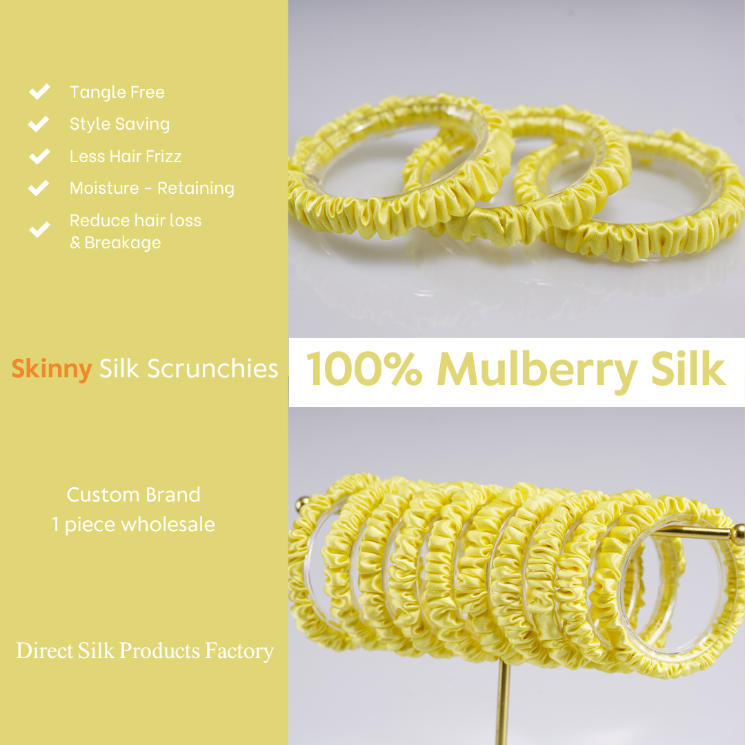 Lemon Silk Scrunchie Skinny