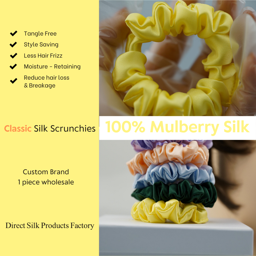 Lemon Silk Scrunchie Classic