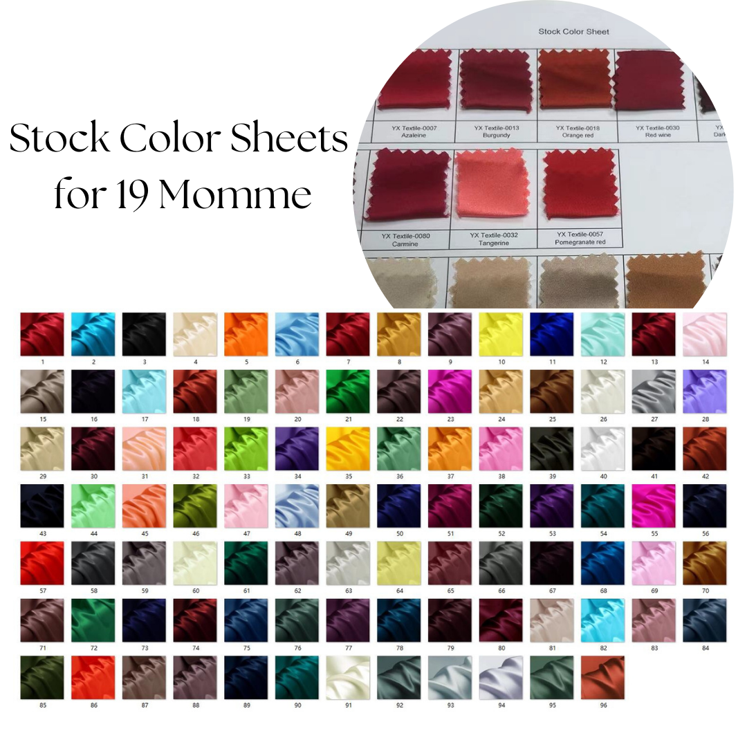 Stock Color Sheet , using stock silk fabric, No MOQ for silk products