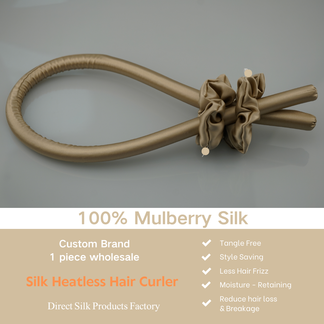 Tan Heatless Silk Hair Curler