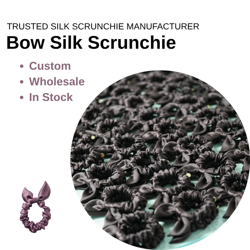 Bow Silk Scrunchies – Classic Style, Custom, Wholesale & In Stock