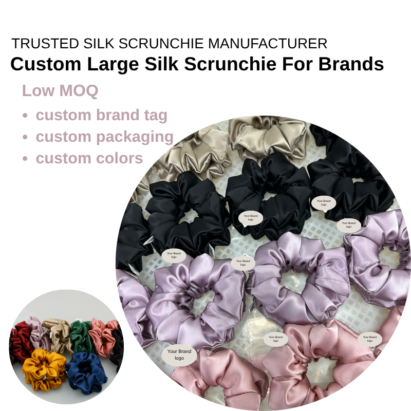 Custom Large Silk Scrunchie for Brands – Statement Size, Low MOQ ...