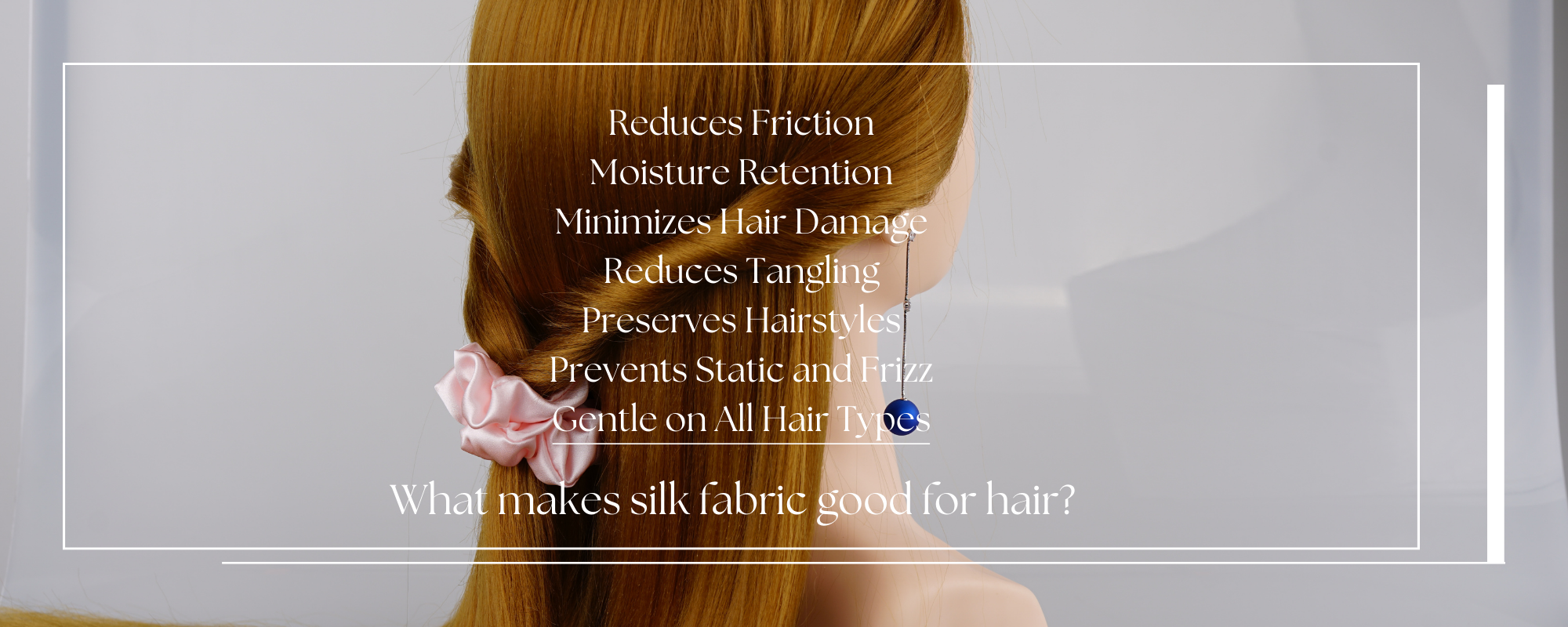 100% silk hair scrunchies medium type, gentle on hair