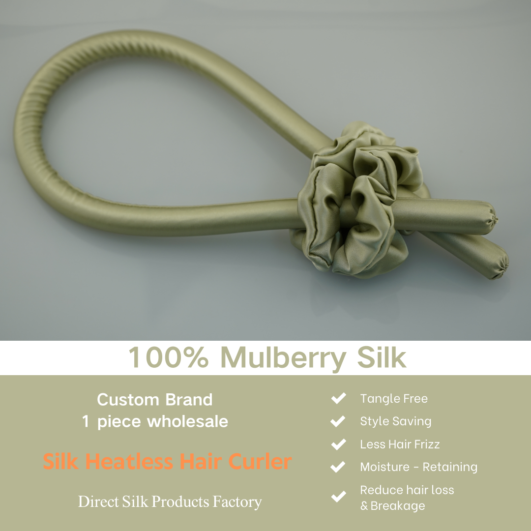 Bean Green Heatless Silk Hair Curler