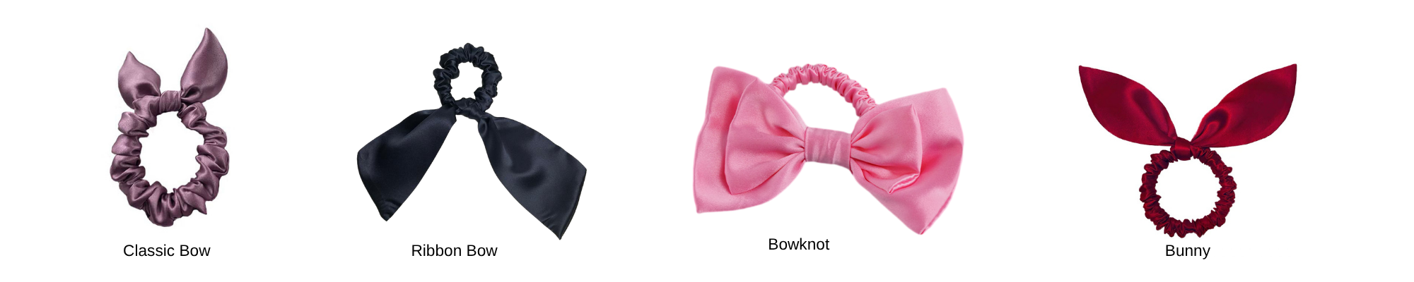 bow vs bowknot vs ribbon vs bunny Size Comparison