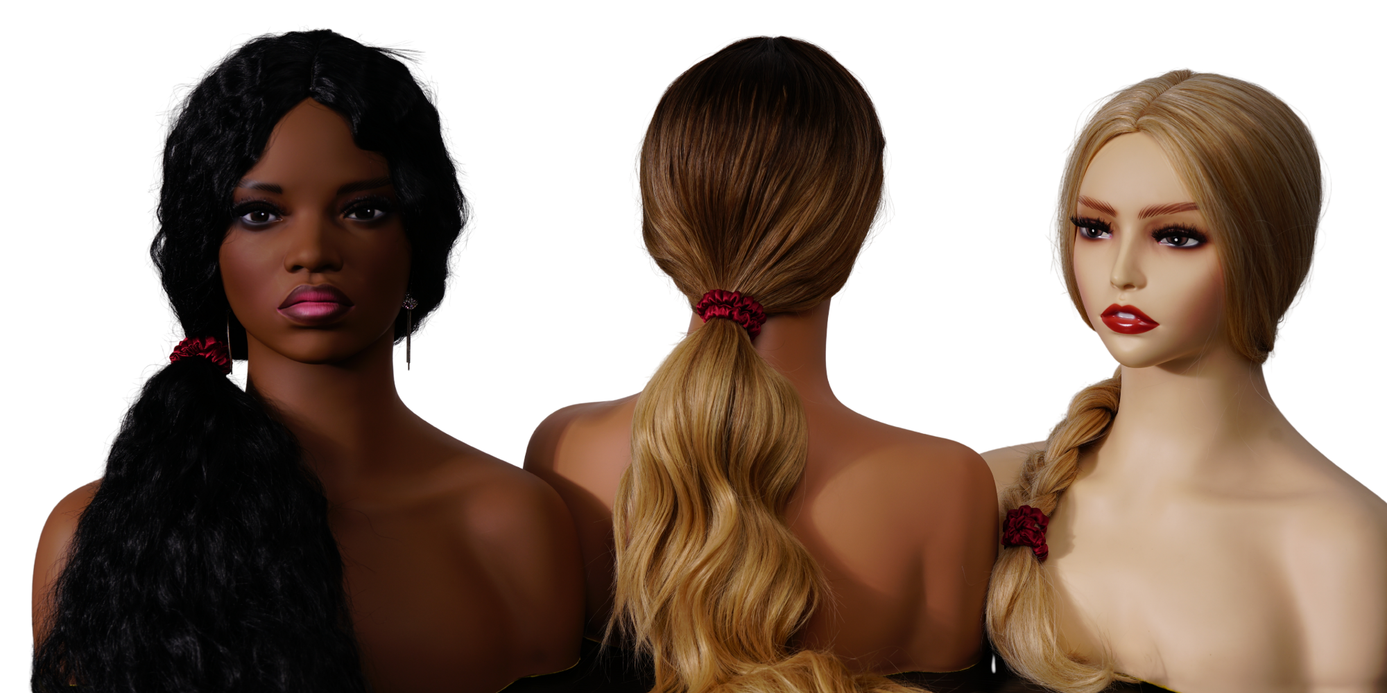 Burgundy Silk Scrunchie custom wholesale, custom brand low MOQ, 1 piece wholesale
