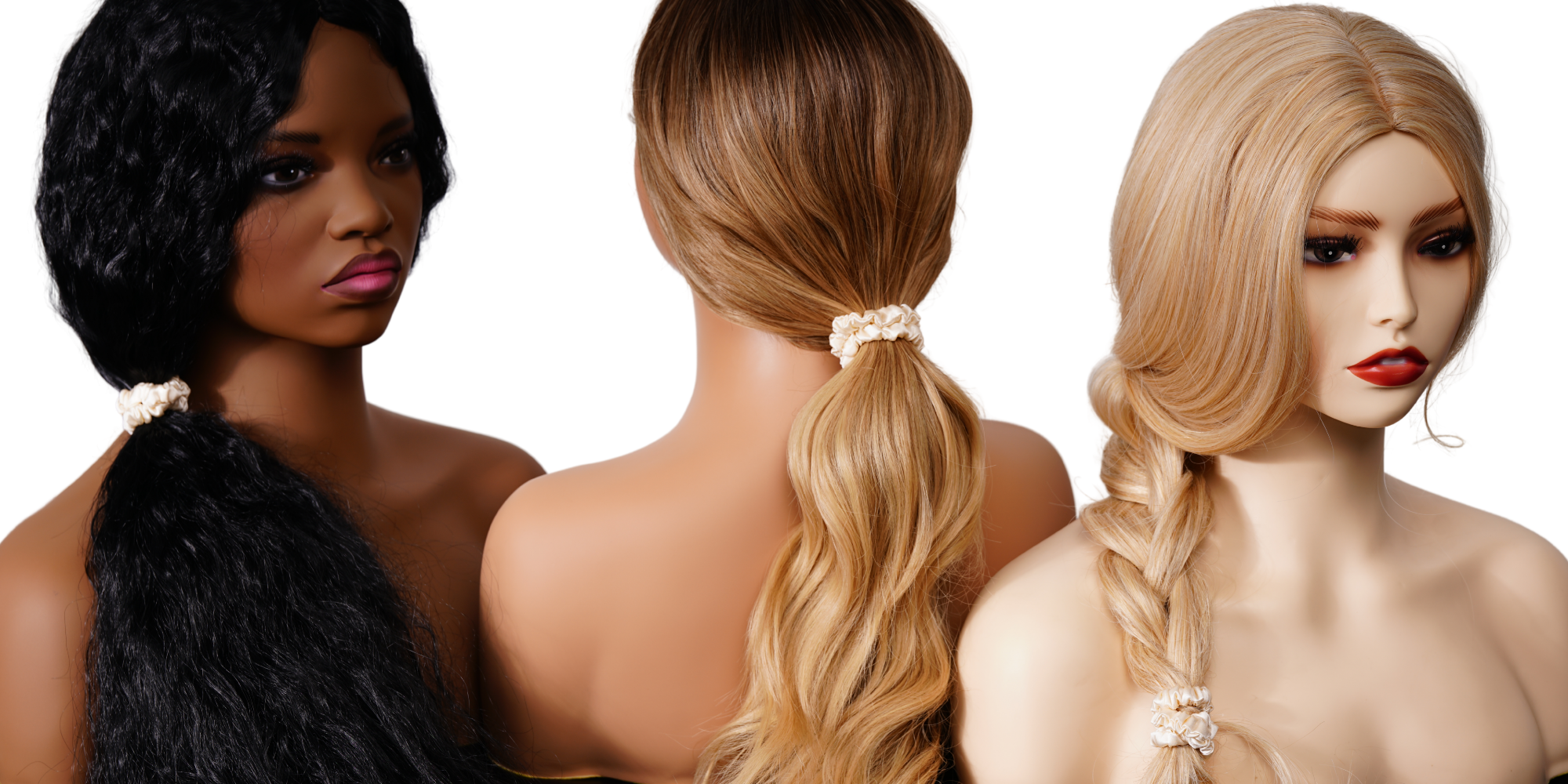 Champagne Silk Scrunchies Color #04