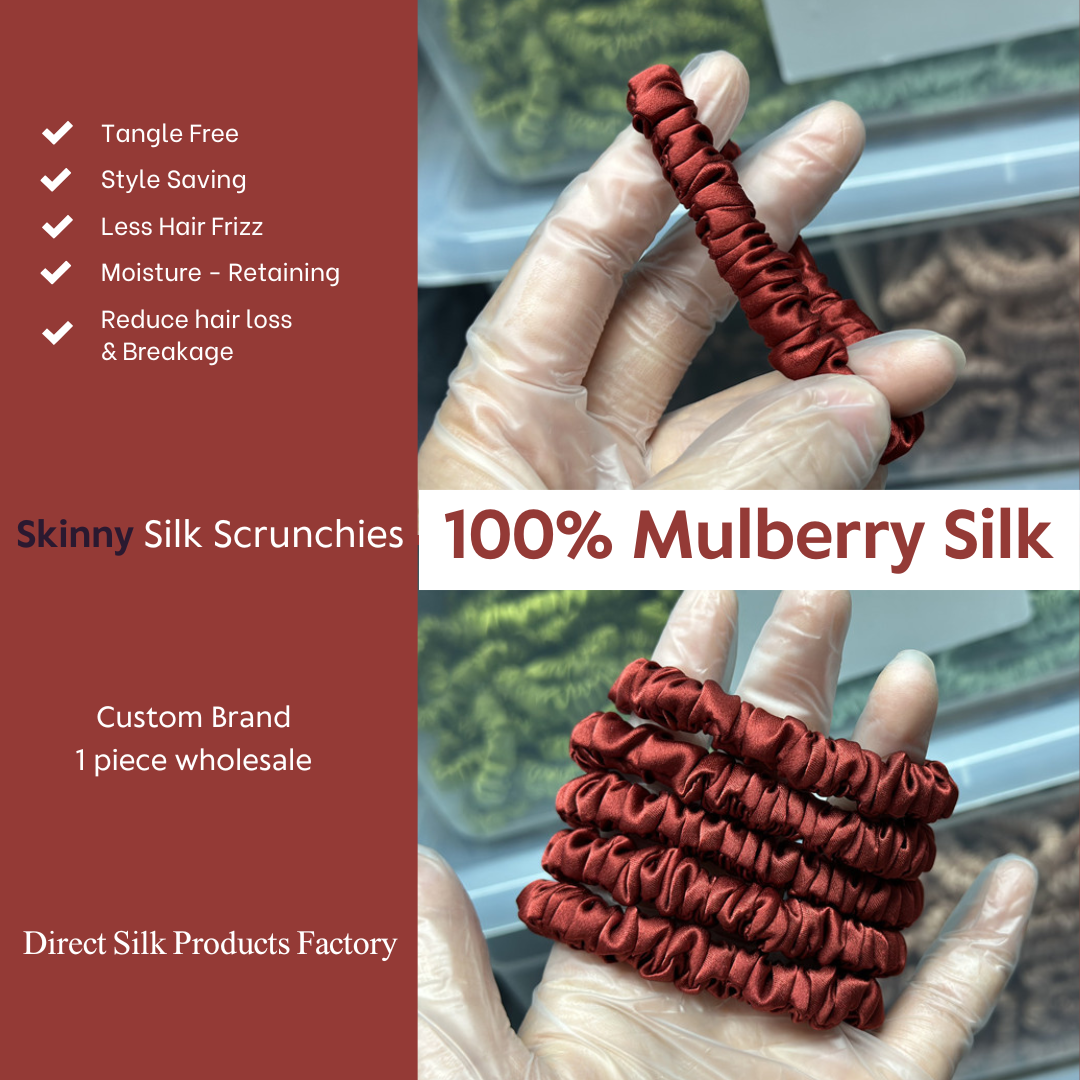 Coke Red Silk Scrunchie Skinny