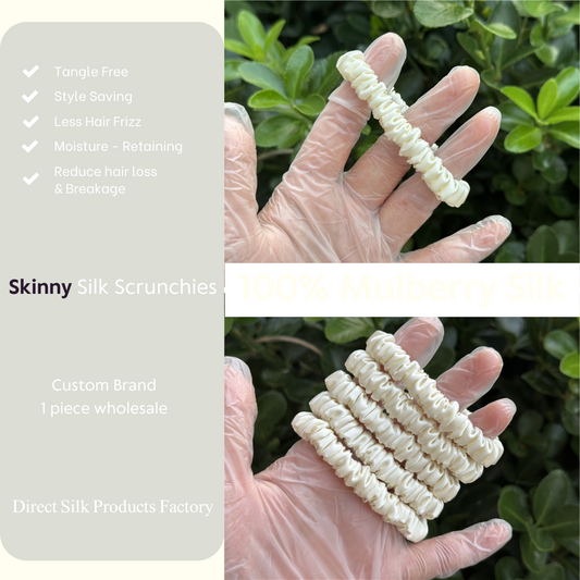 Cream Silk Scrunchie Skinny
