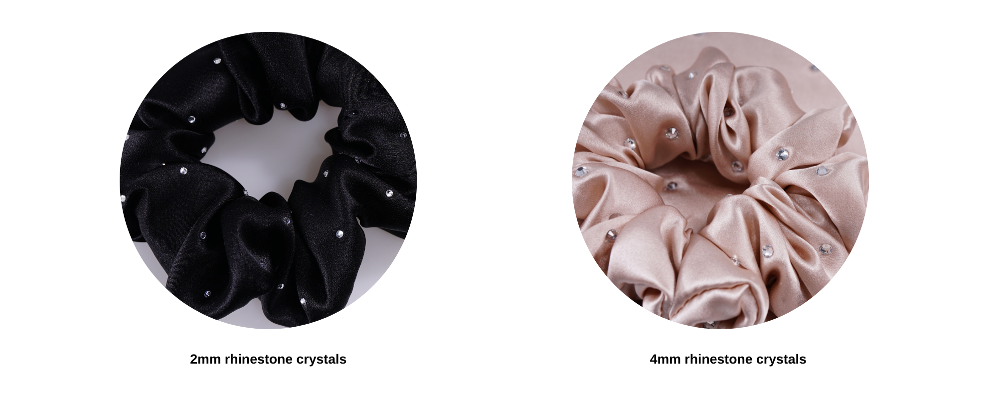 Crystal Silk Scrunchies custom wholesale