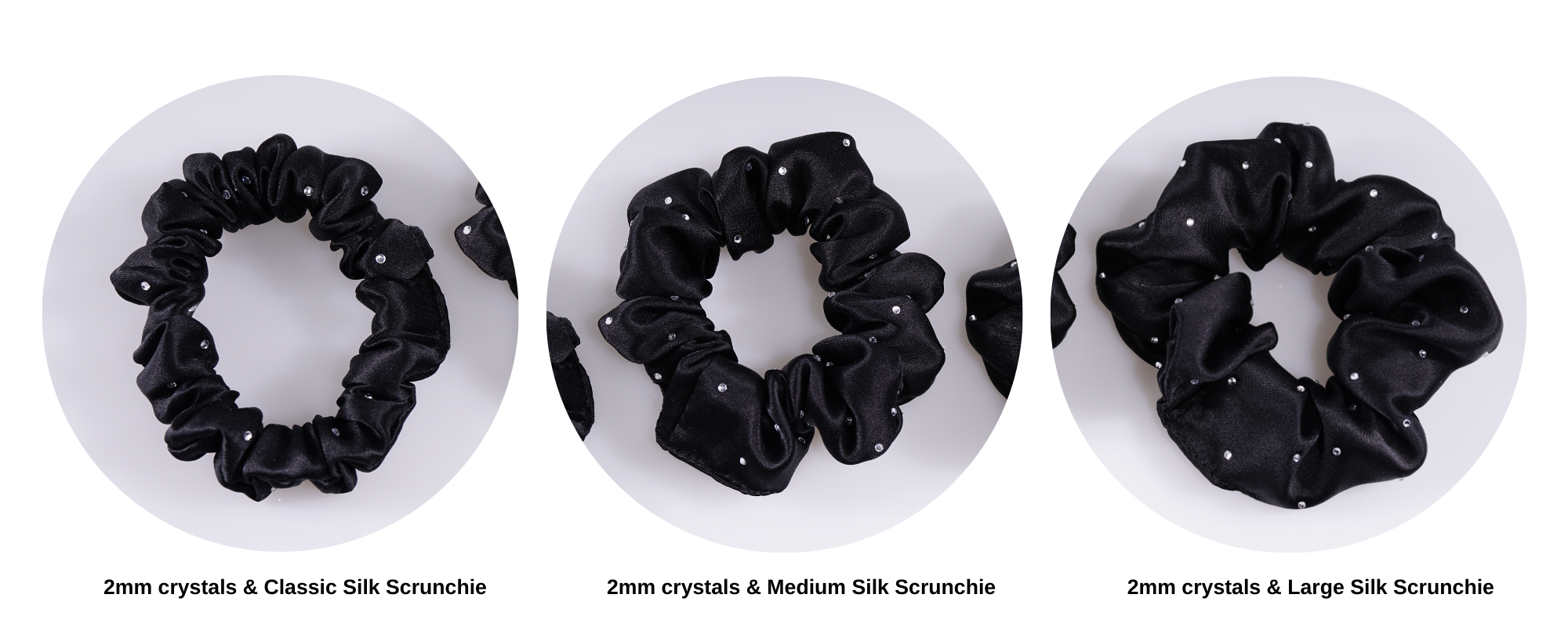 Crystal Silk Scrunchies custom wholesale