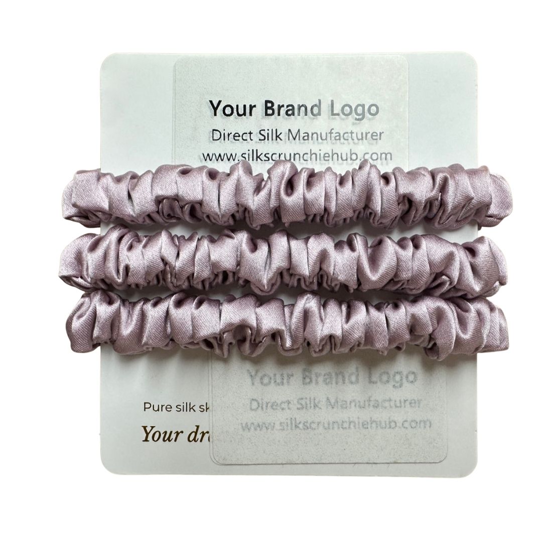 Dusty Lavender Silk Scrunchie Skinny Wholesale | In Stock