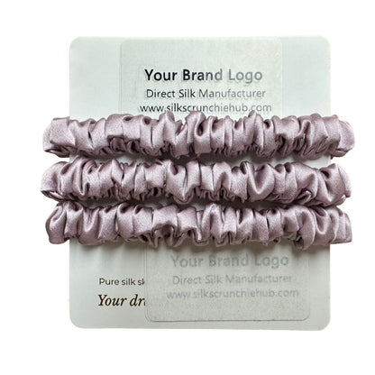 Dusty Lavender Silk Scrunchie Skinny Wholesale | In Stock