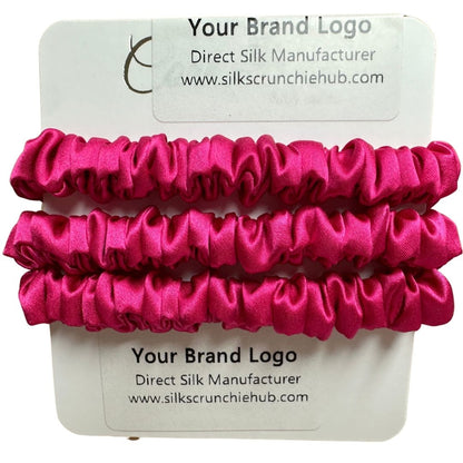 Peony Silk Scrunchie Skinny Wholesale | In Stock