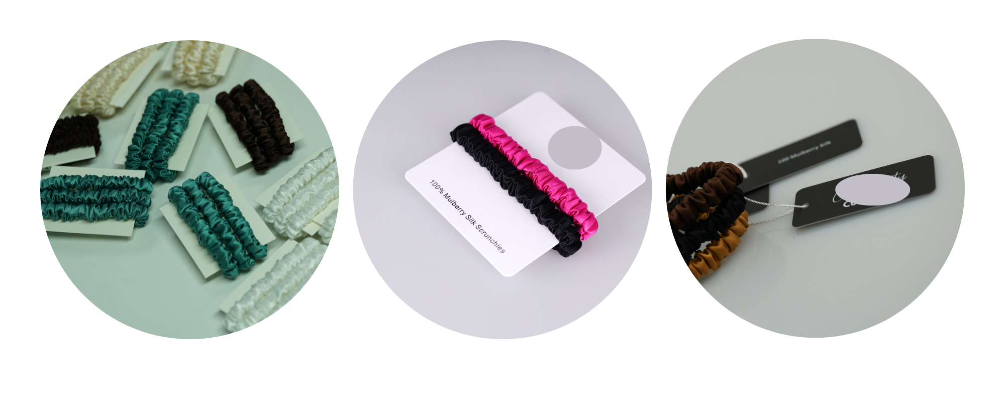 silk scrunchies custom wholesale