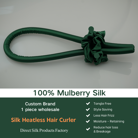 Dark Green Heatless Silk Hair Curler