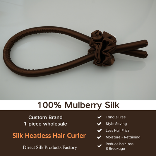 Deep Coffee Heatless Silk Hair Curler