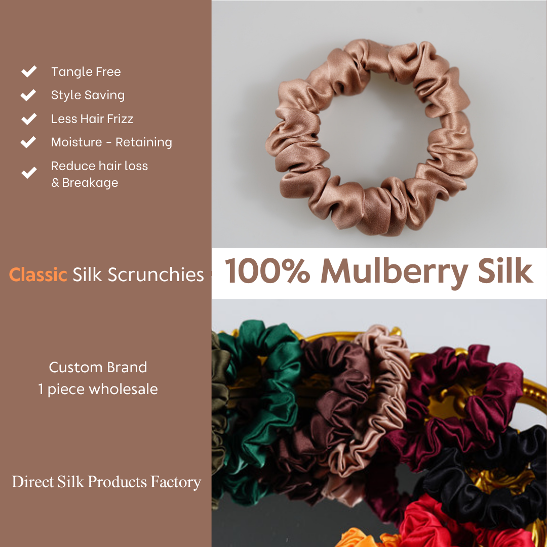 Ebony Silk Scrunchie Classic
