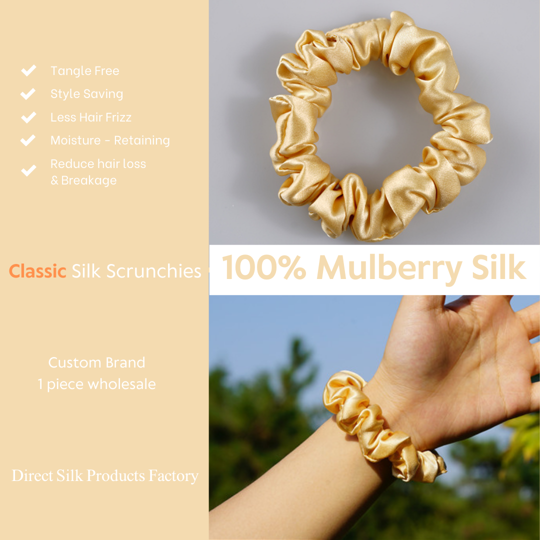 Gold Silk Scrunchie Classic