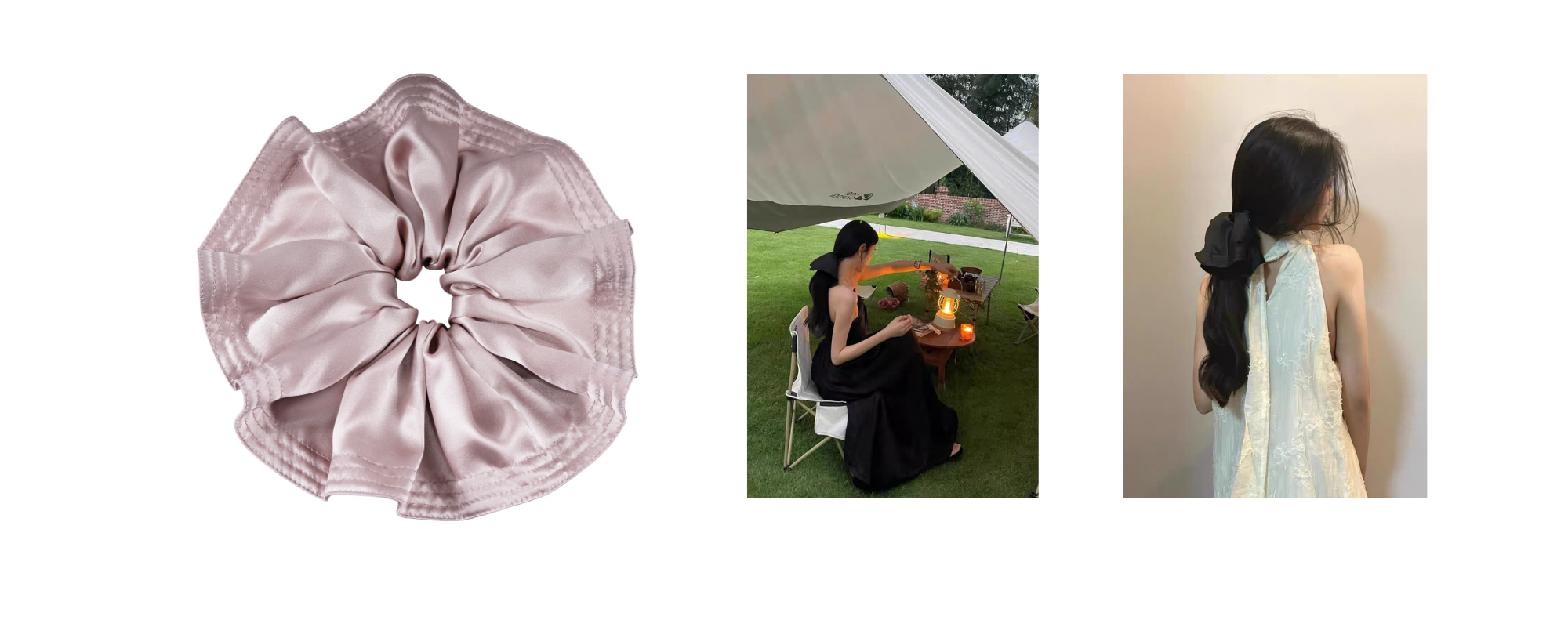 Jumbo silk scrunchies custom wholesale, custom brand low MOQ, 1 piece wholesale