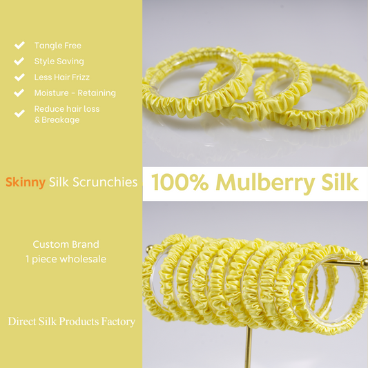 Lemon Silk Scrunchie Skinny