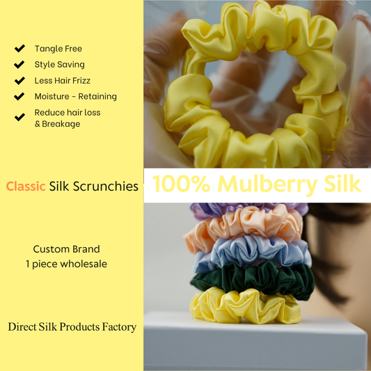 Lemon Silk Scrunchie Classic