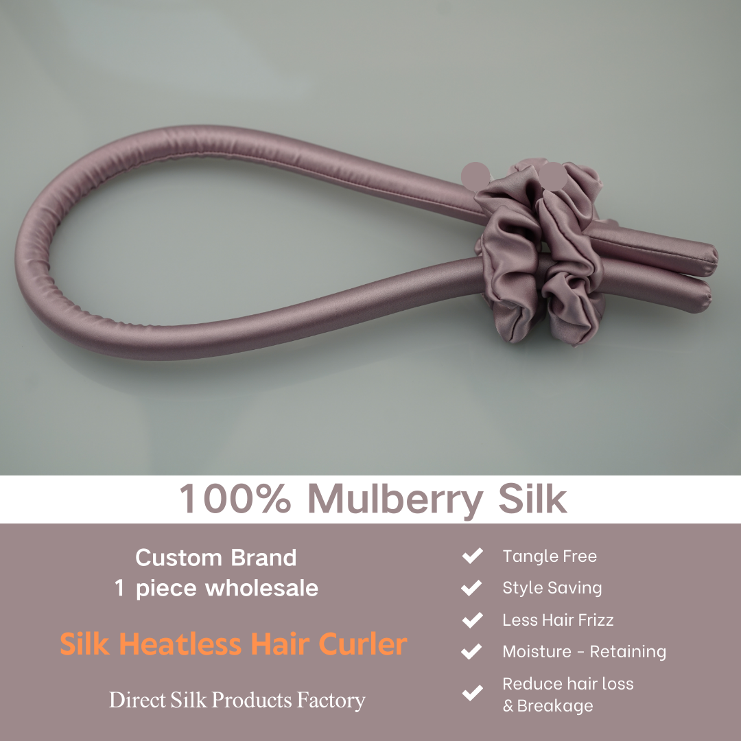 Light Purple Heatless Silk Hair Curler
