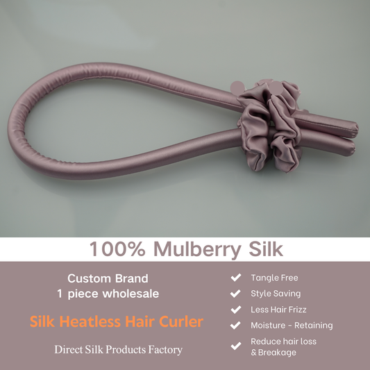 Light Purple Heatless Silk Hair Curler