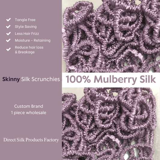 Light Purple Silk Scrunchie Skinny
