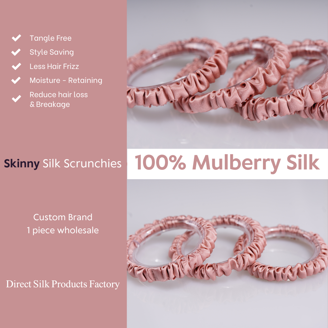 Red Beans Silk Scrunchie Skinny