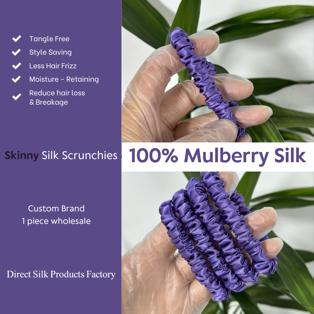 Royal Purple Silk Scrunchie Skinny
