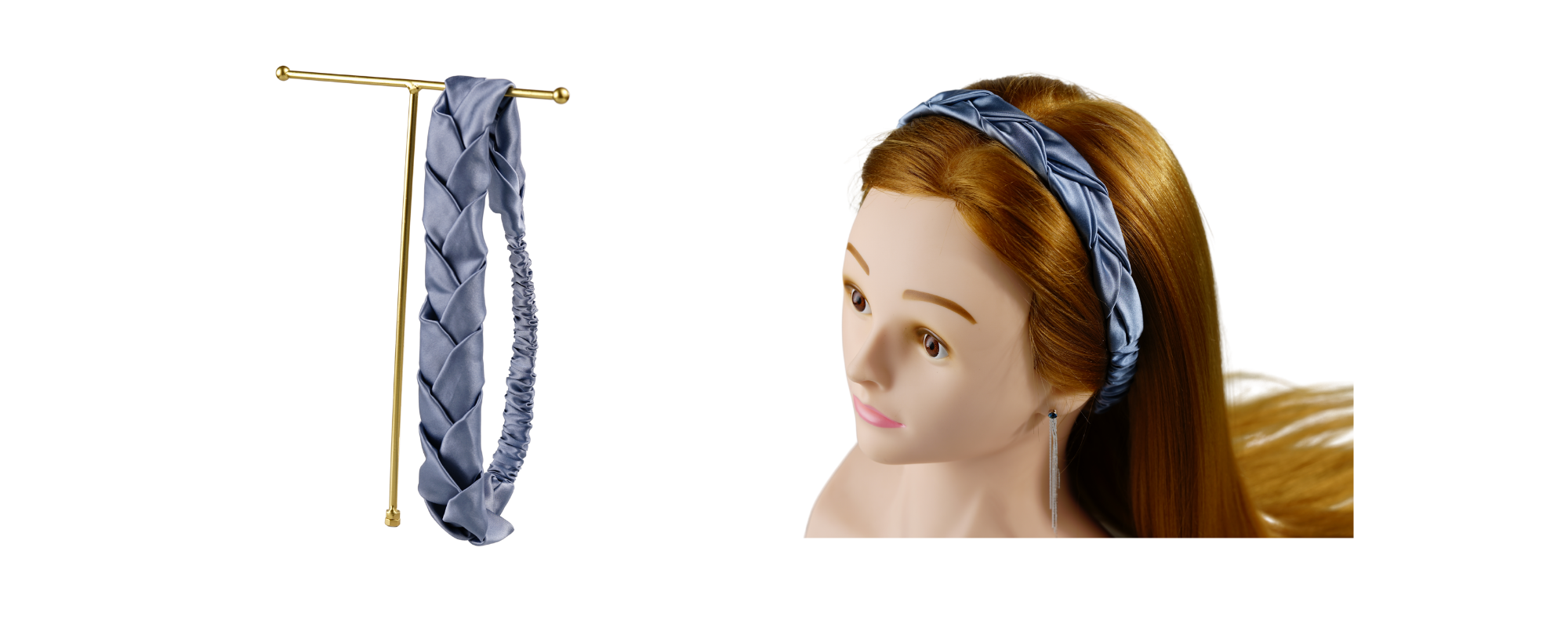 Silk Headband Braided custom wholesale, custom brand low MOQ, 1 piece wholesale
