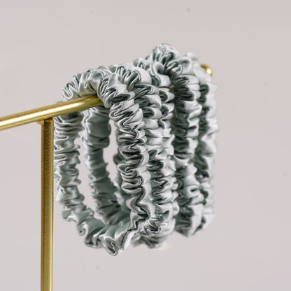 Pale Green Silk Scrunchie Skinny Wholesale & Custom | In Stock