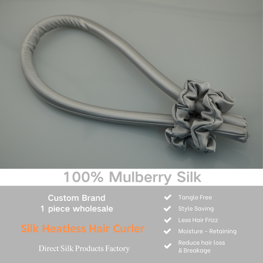 Silver Heatless Silk Hair Curler