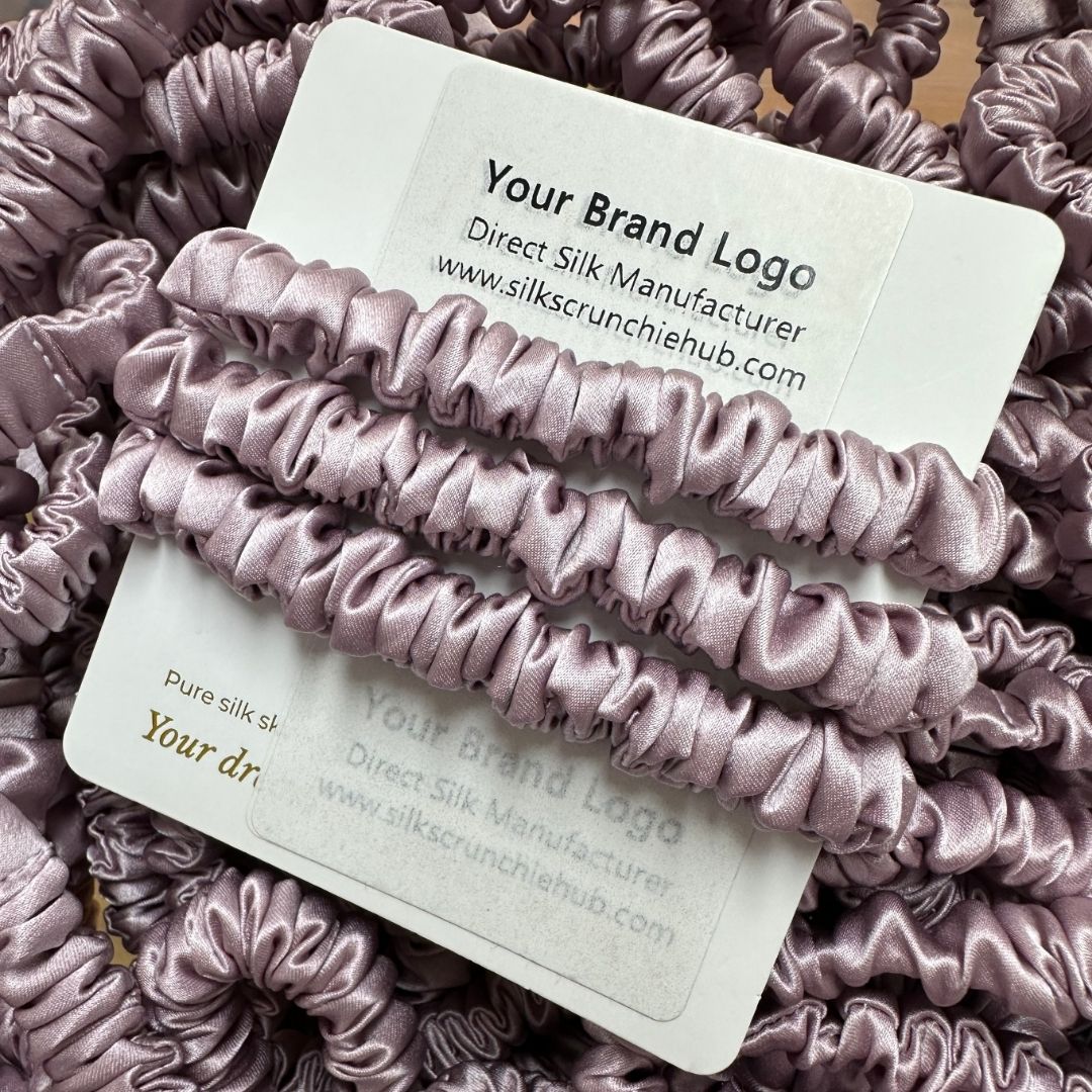 Dusty Lavender Silk Scrunchie Skinny Wholesale | In Stock