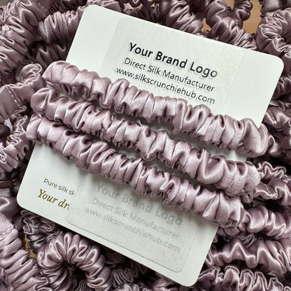Dusty Lavender Silk Scrunchie Skinny Wholesale | In Stock