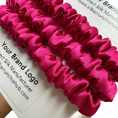 Peony Silk Scrunchie Skinny Wholesale | In Stock