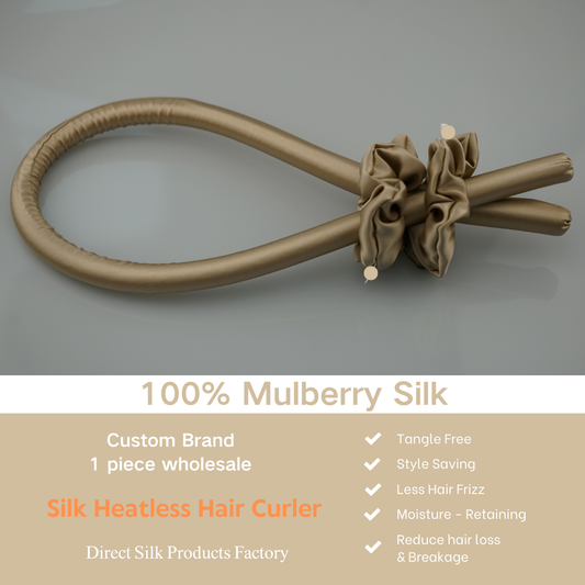 Tan Heatless Silk Hair Curler