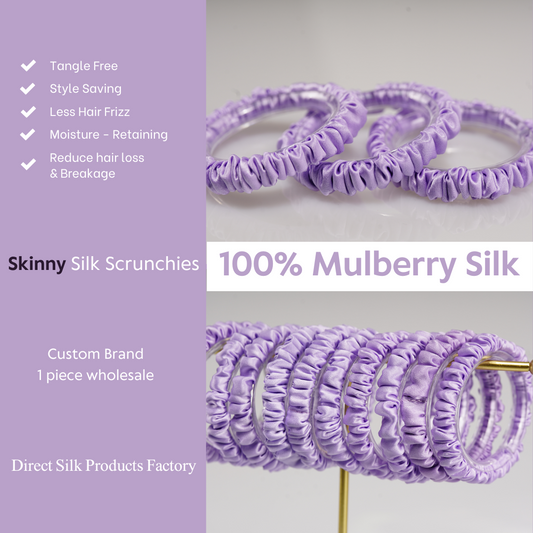 Violet Silk Scrunchie Skinny