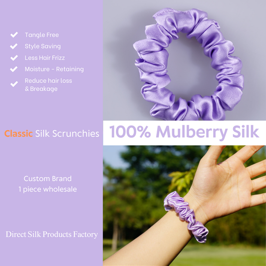 Violet Silk Scrunchie Classic