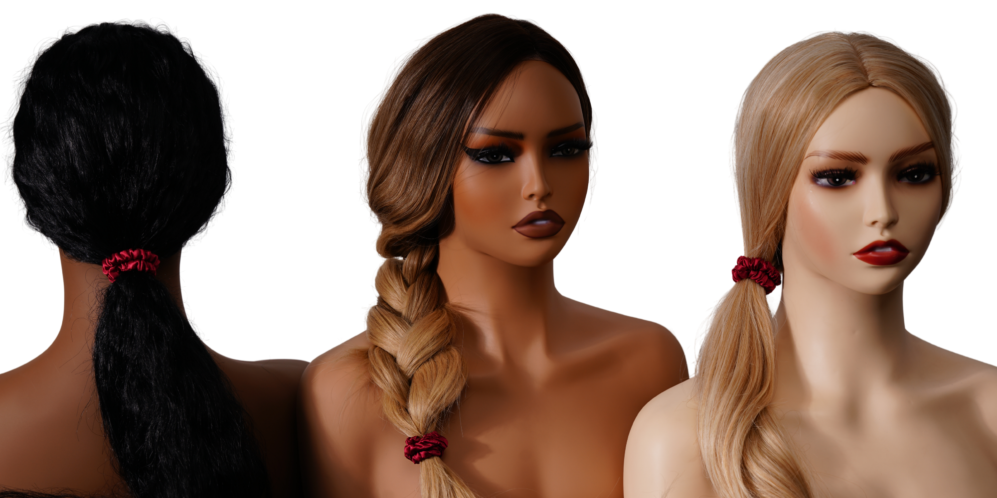 Wine Red Silk Scrunchie 30