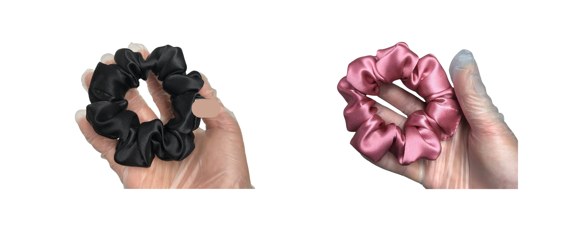 Medium silk scrunchies custom wholesale - custom brand logo low MOQ, 1 piece wholesale