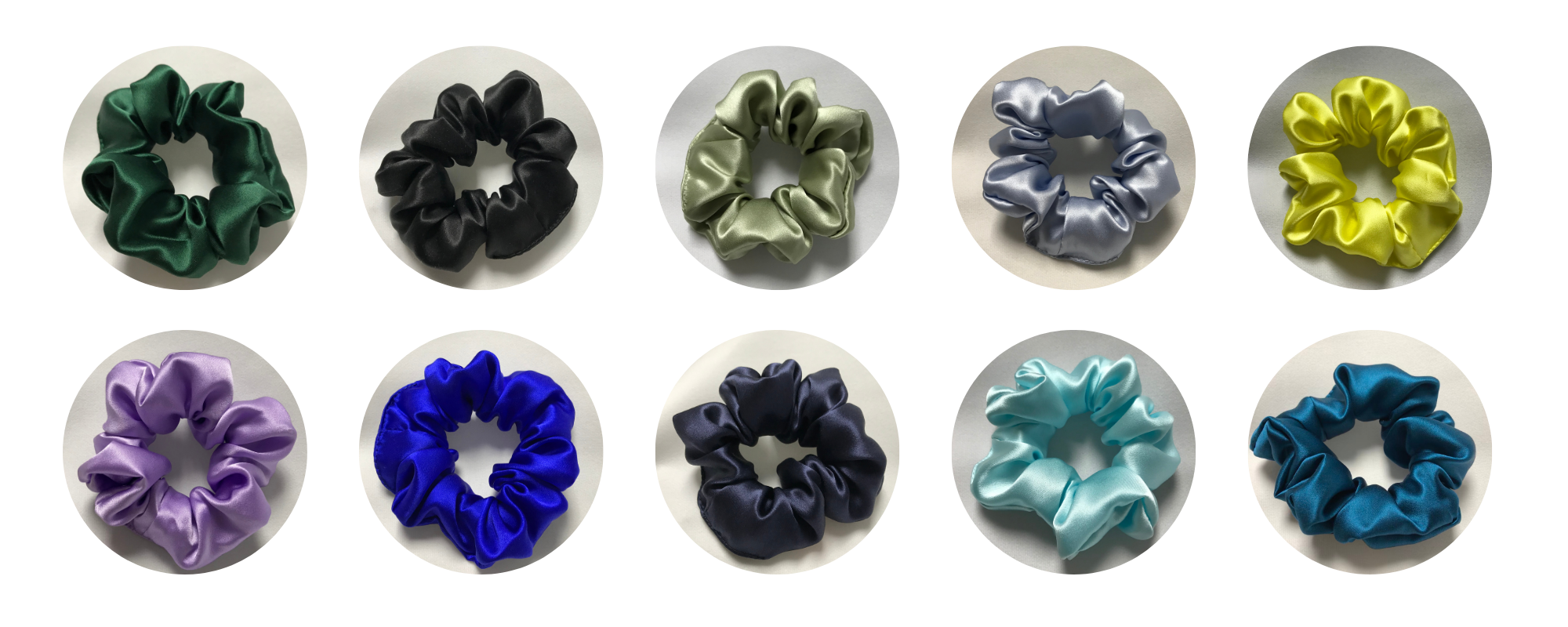 Best silk scrunchies wholesale custom, 1 piece wholesale, custom brand low MOQ