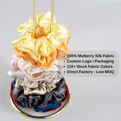 Big silk scrunchie product display
