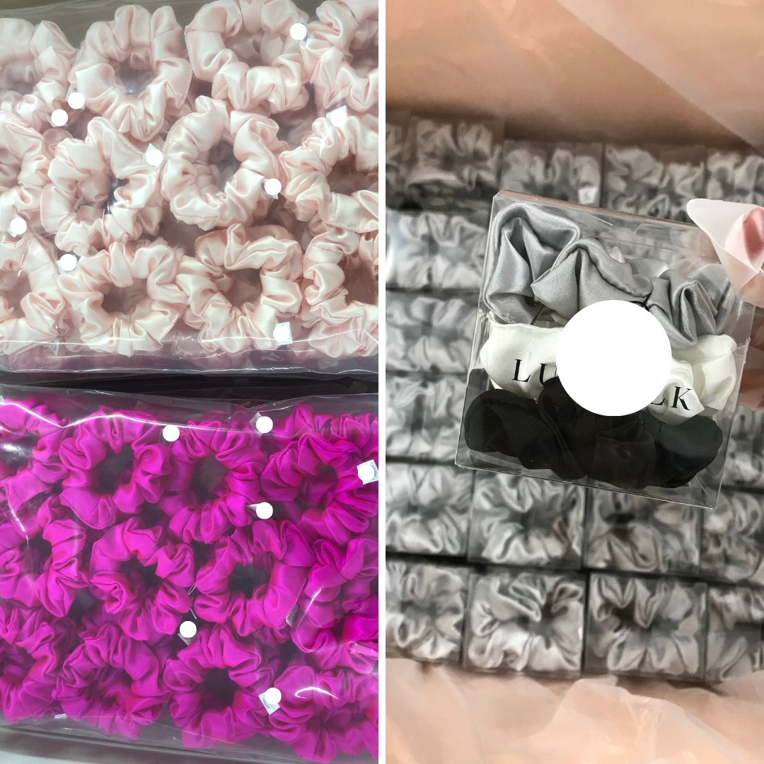 Custom Silk Scrunchie Medium丨Custom Brand