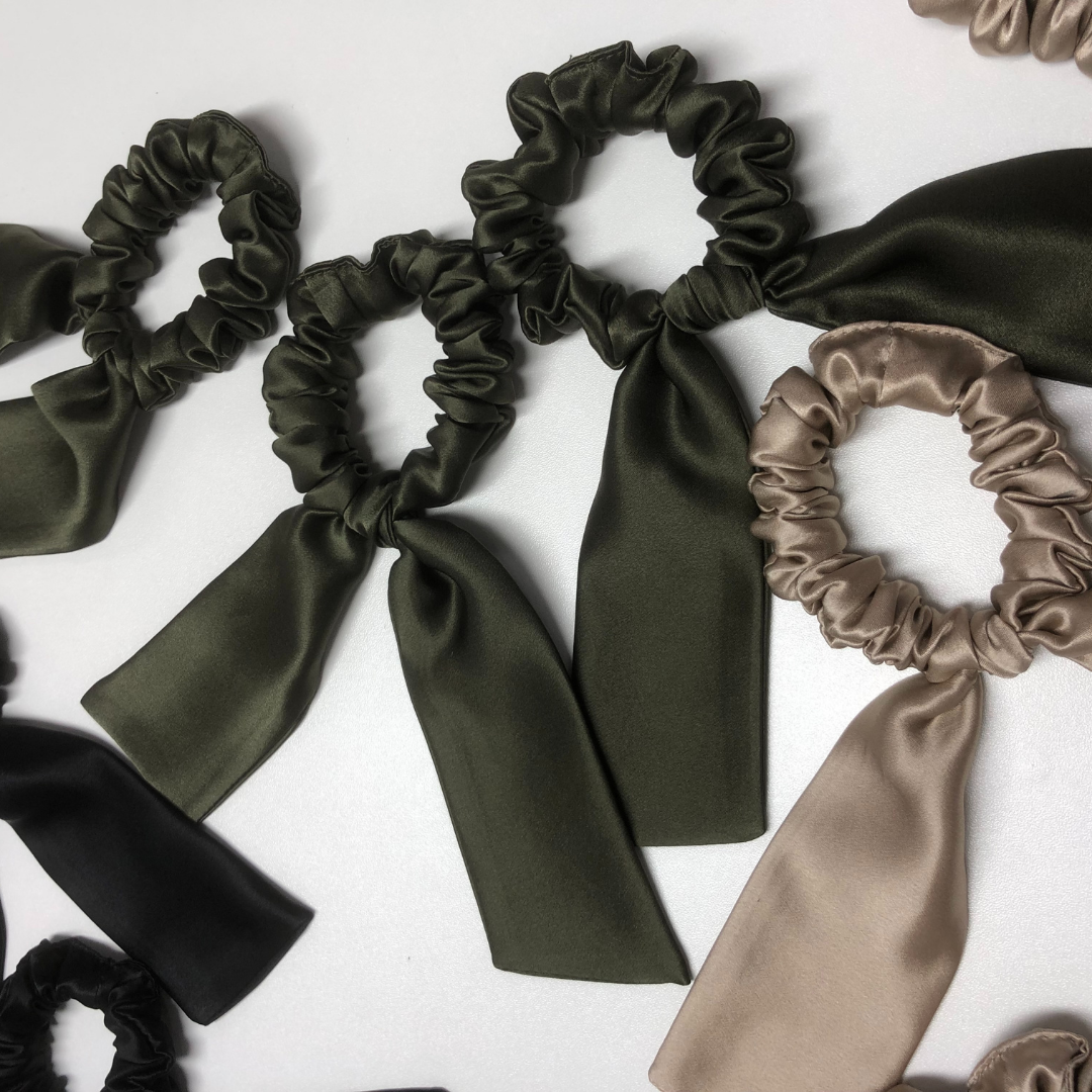 Custom Silk Ribbon Scrunchie (Big Bow)丨Custom Brand