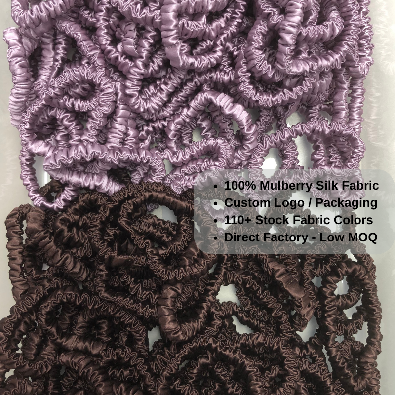 Bulk silk scrunchies ready stock supply