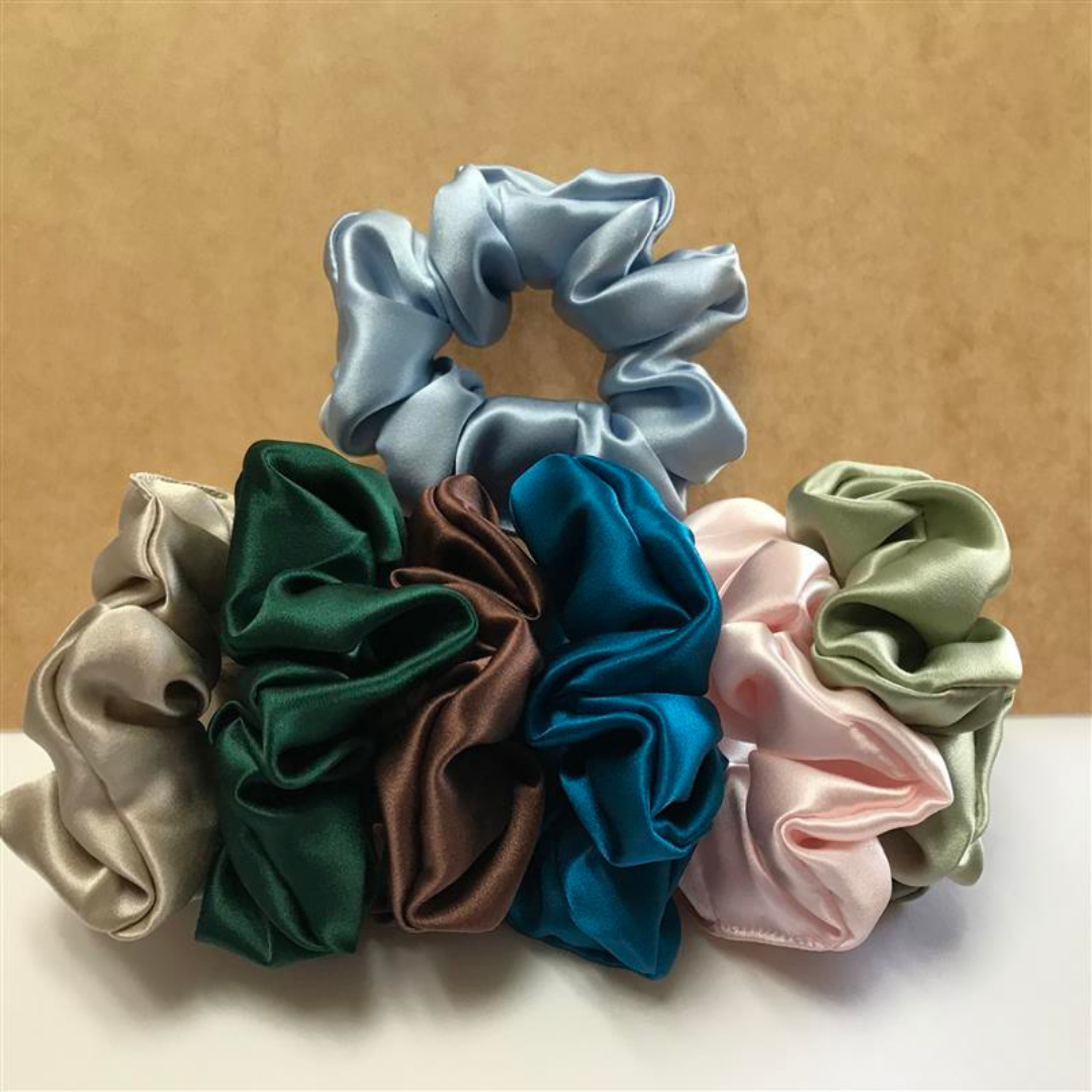 Large Silk Scrunchie Wholesale - Mix Colors & Fixed Fee