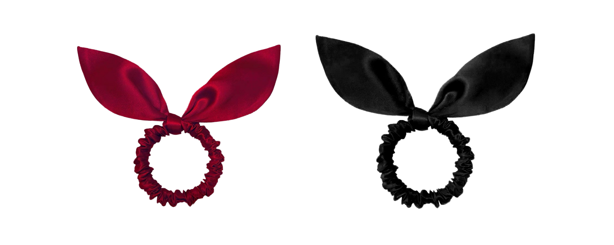 bunny silk scrunchie custom wholesale, custom brand low MOQ, 1 piece wholesale
